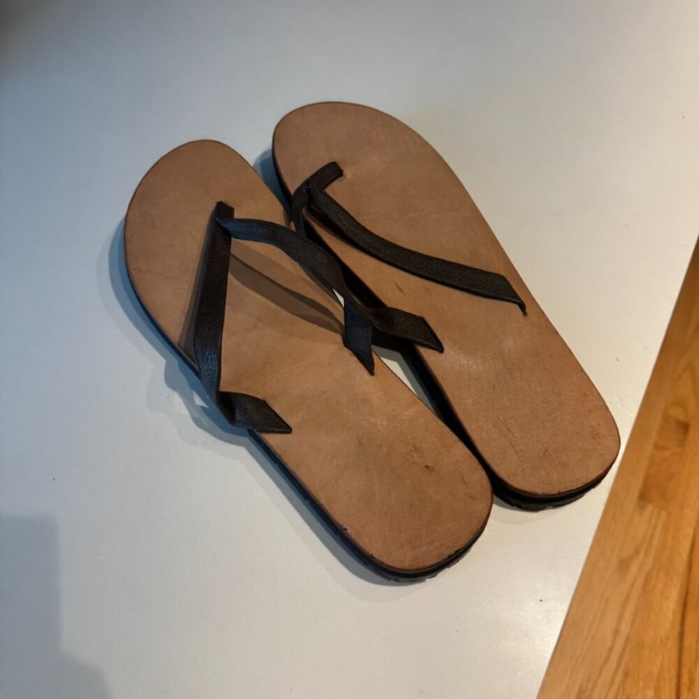 Jeepney Filipino Flip Flops – Brown & Black, Size 12M